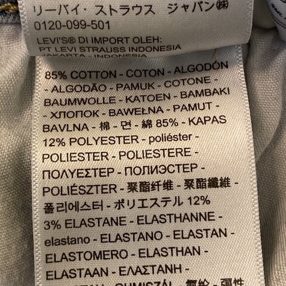 Levi's 720 Womens High Rise Super Skinny Jeans Plus Size 22W Distressed Denim - Picture 9 of 9